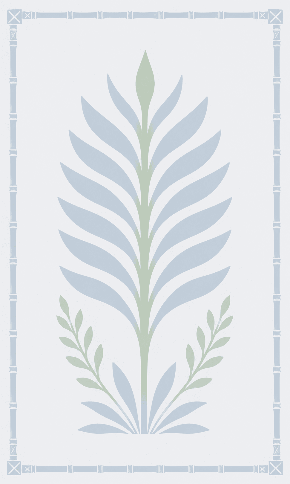 Palm Promenade Sea Salt Frond - Tapestry - Lemon Park