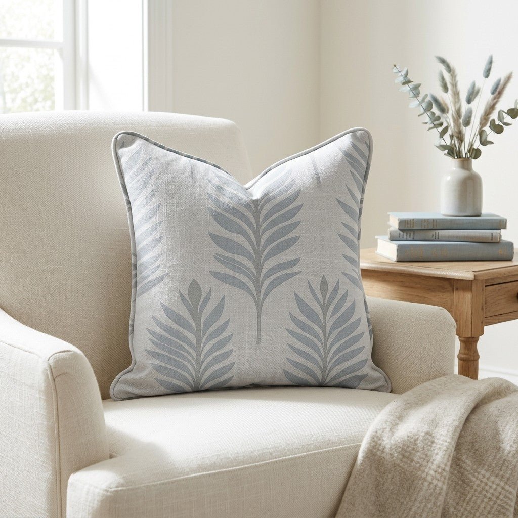 Palm Promenade Throw Pillow - Lemon Park