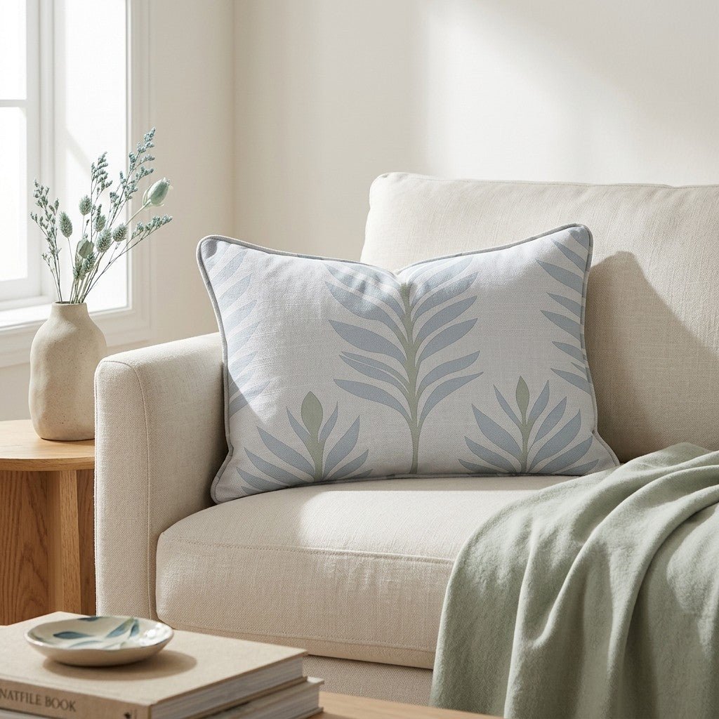 Palm Promenade Throw Pillow - Lemon Park
