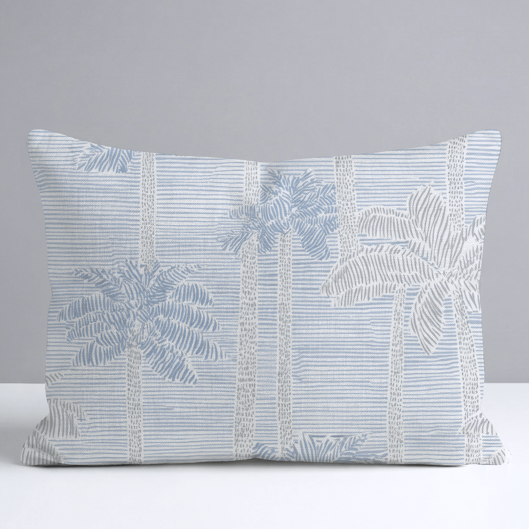 Palm Sketch Throw Pillow - Lemon Park