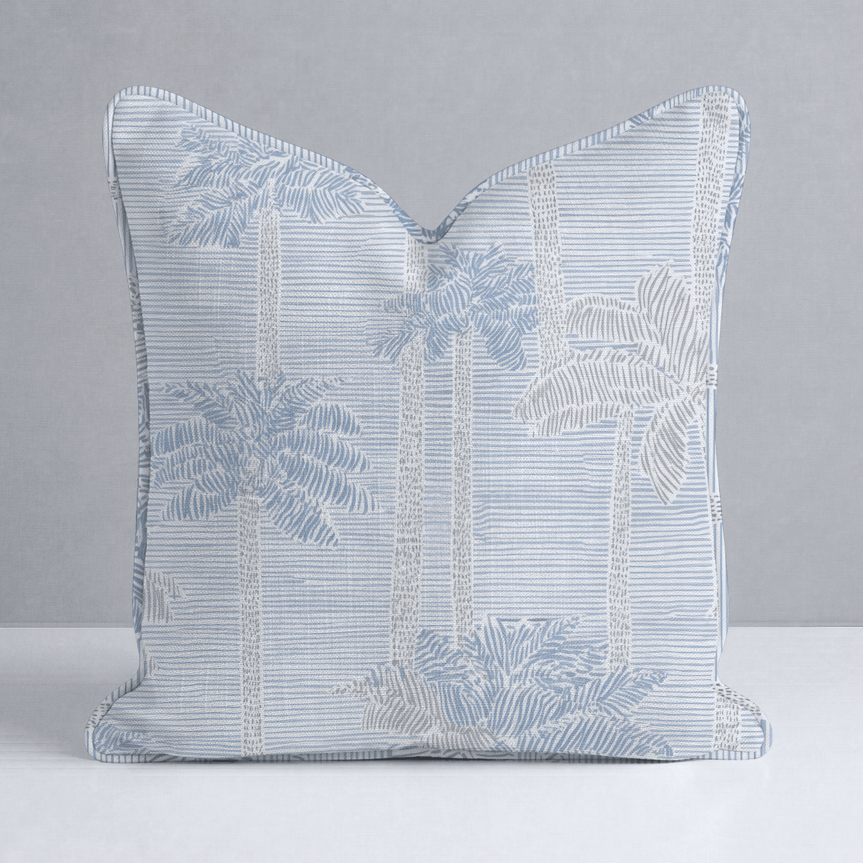 Palm Sketch Throw Pillow - Lemon Park