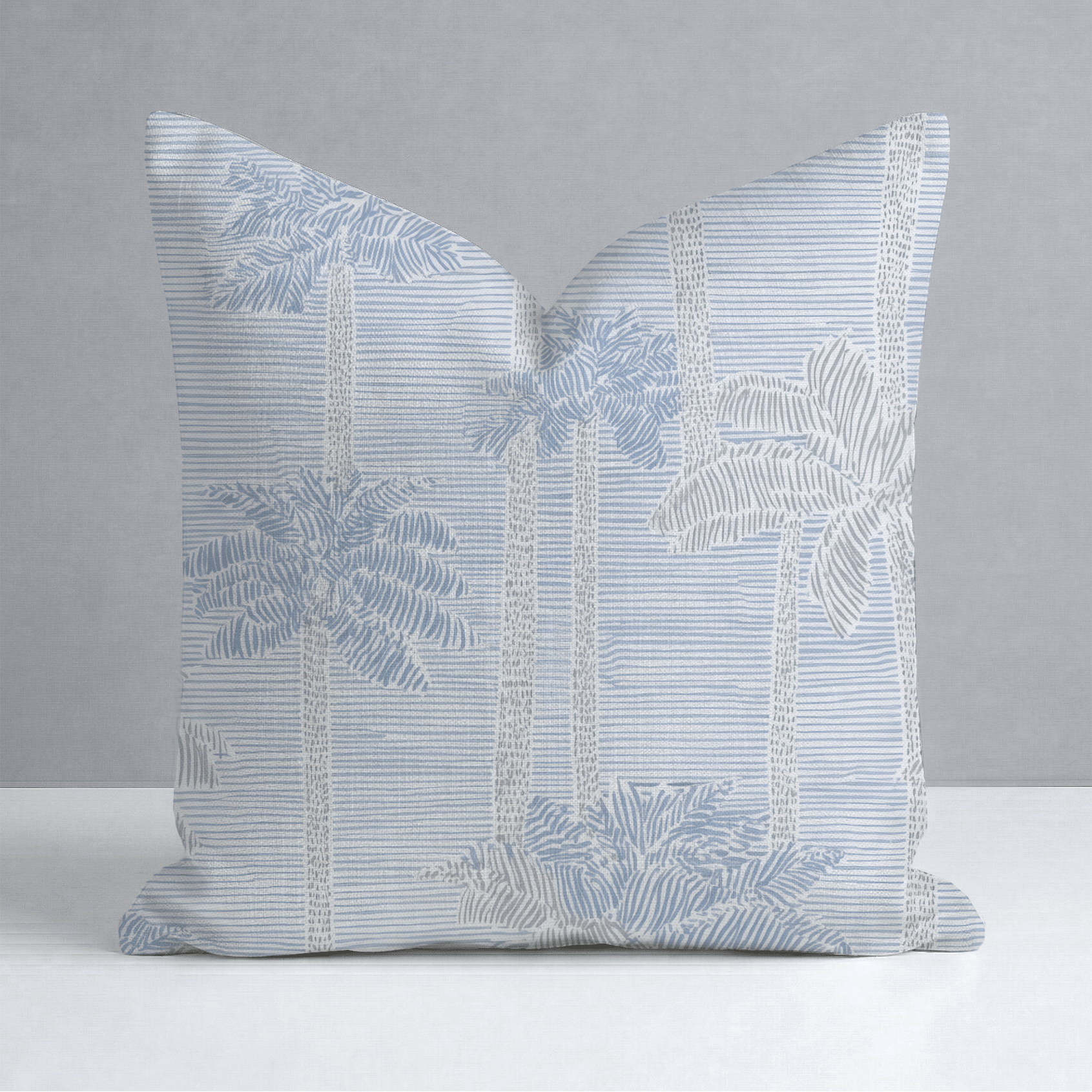 Palm Sketch Throw Pillow - Lemon Park