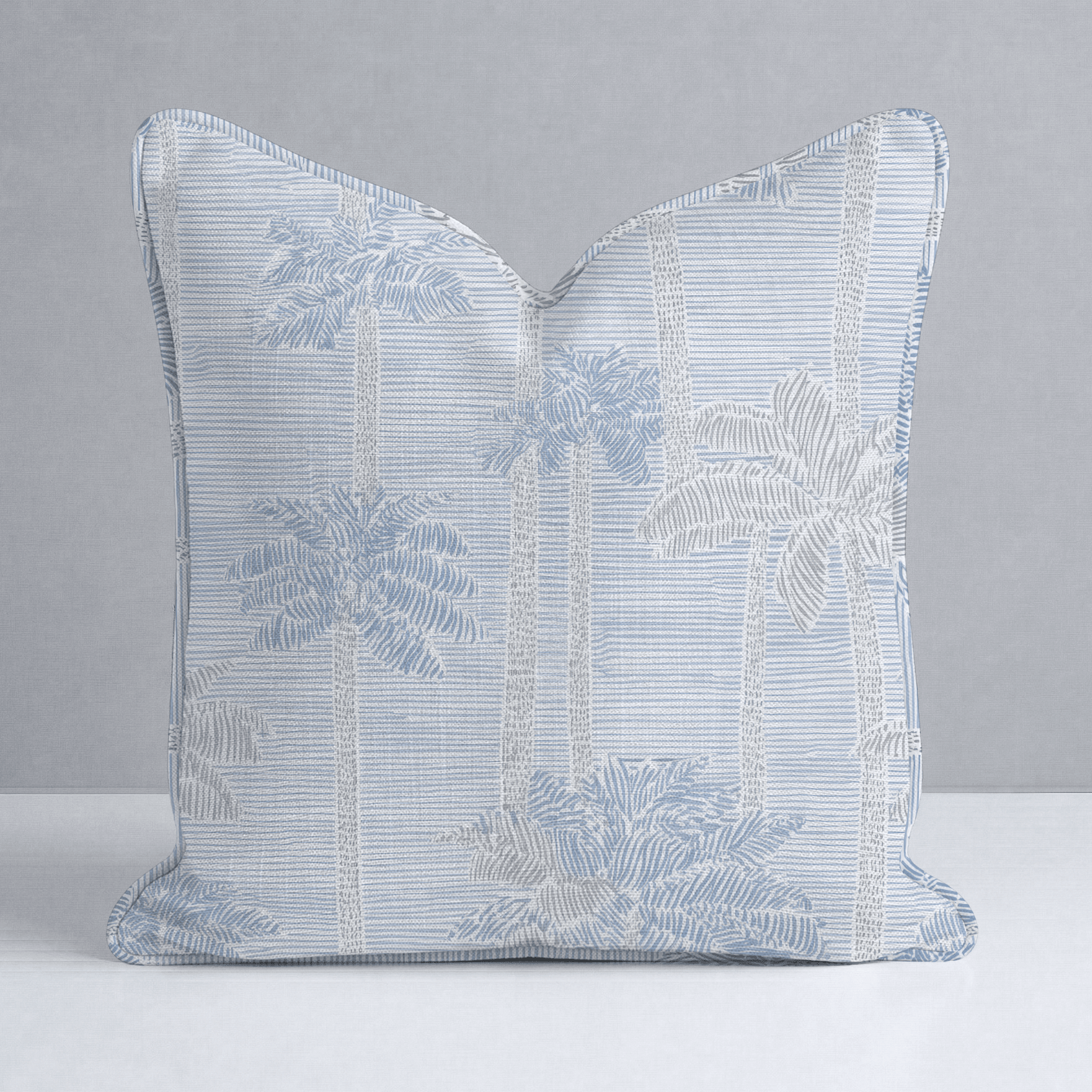 Palm Sketch Throw Pillow - Lemon Park