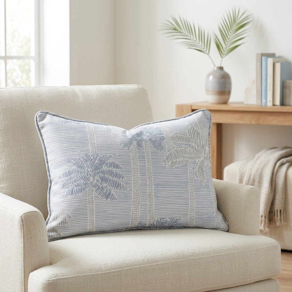 Palm Sketch Throw Pillow - Lemon Park