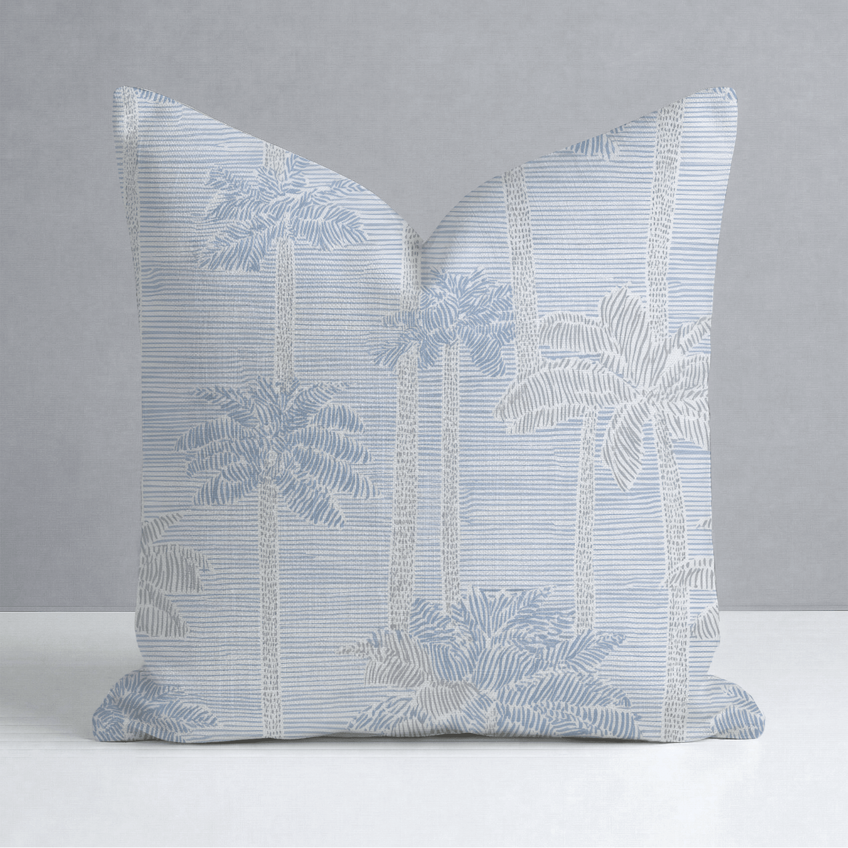 Palm Sketch Throw Pillow - Lemon Park