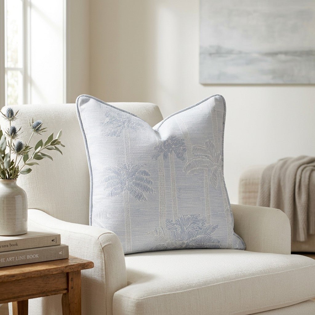 Palm Sketch Throw Pillow - Lemon Park