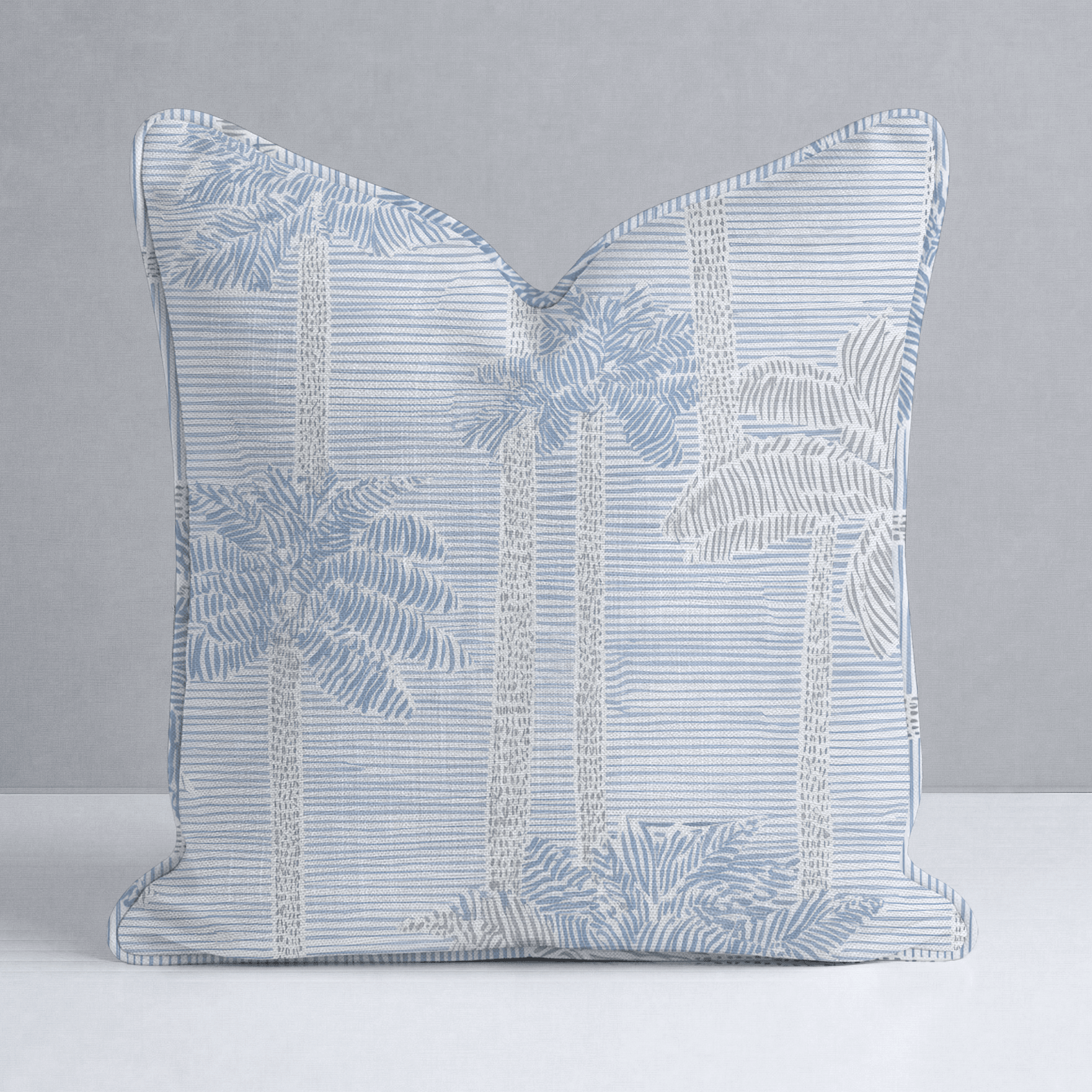 Palm Sketch Throw Pillow - Lemon Park