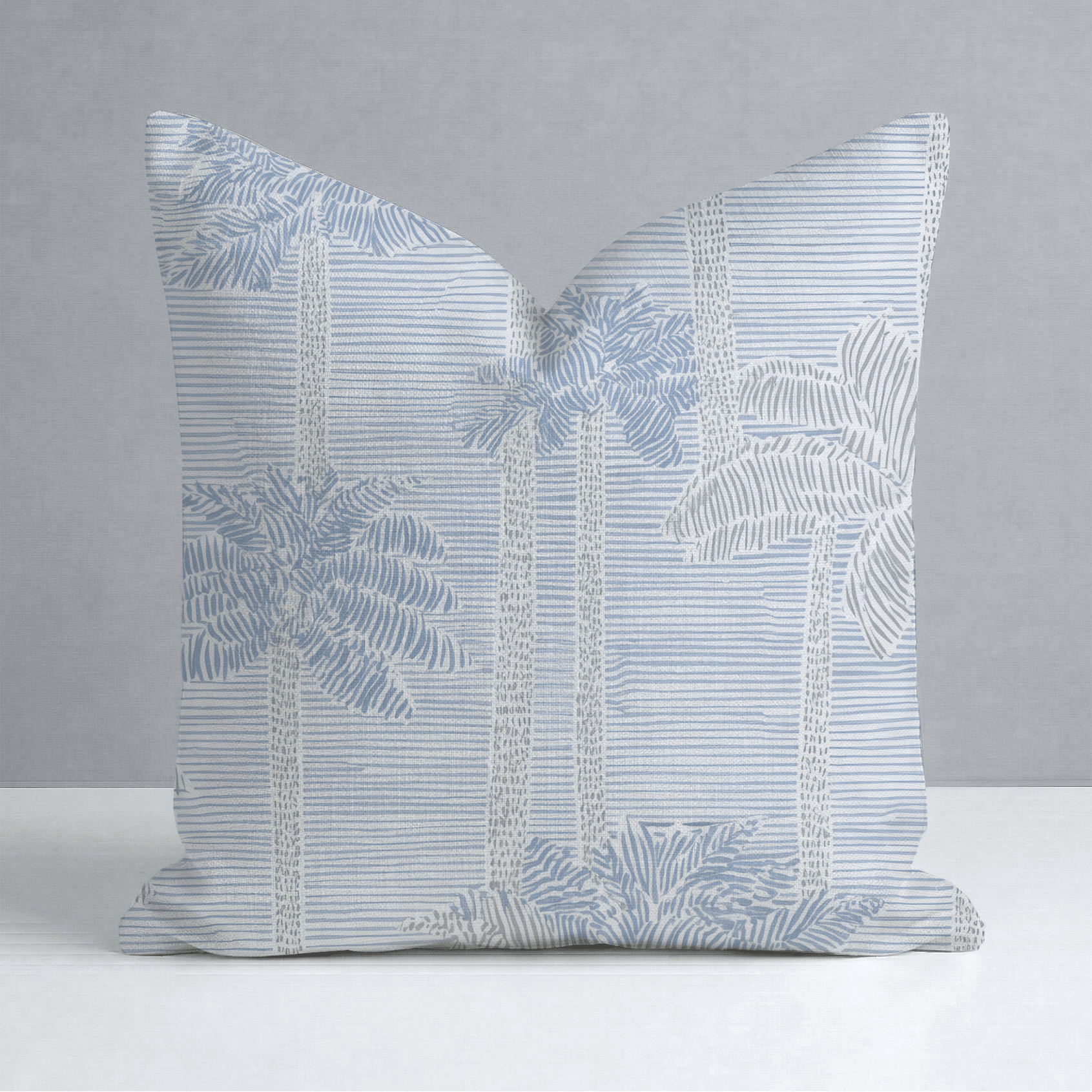 Palm Sketch Throw Pillow - Lemon Park