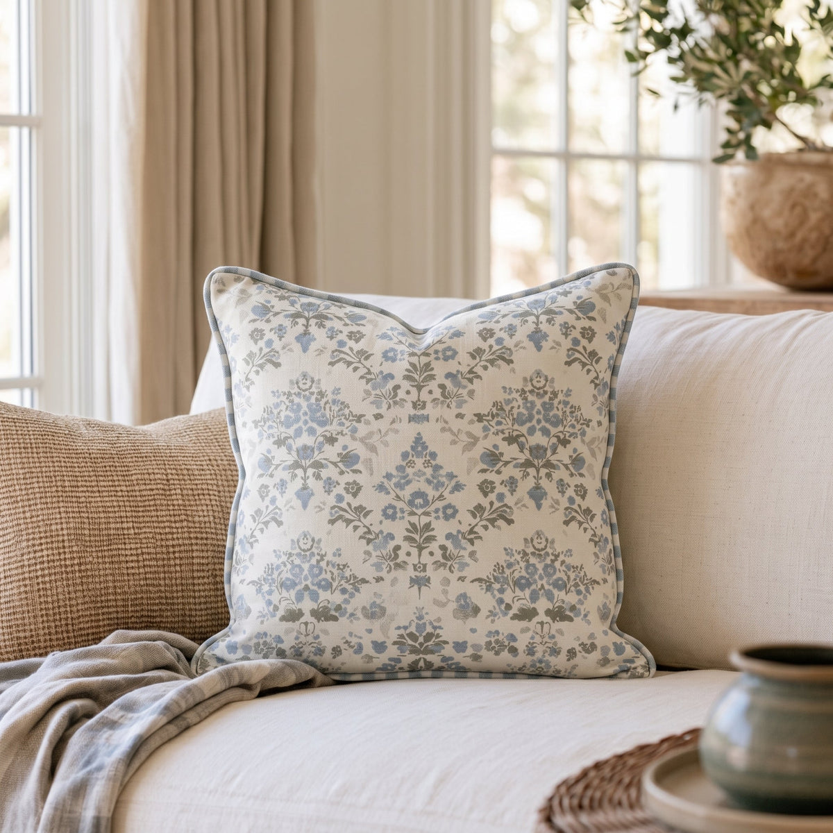 Palmetto Porch Throw Pillow - Lemon Park