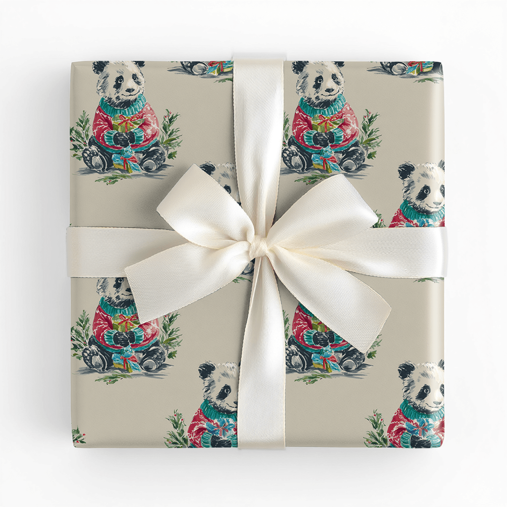 Panda Joy - Wrapping Paper - Lemon Park