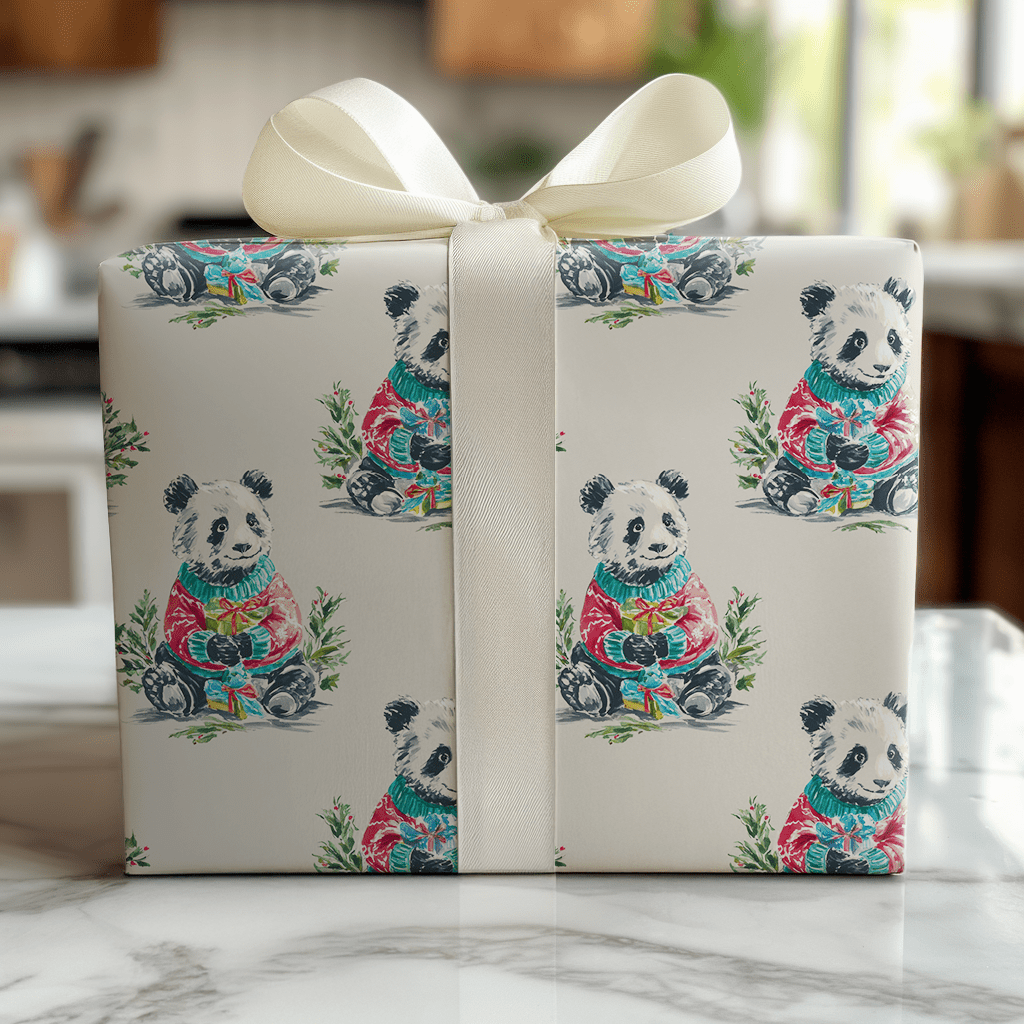 Panda Joy - Wrapping Paper - Lemon Park