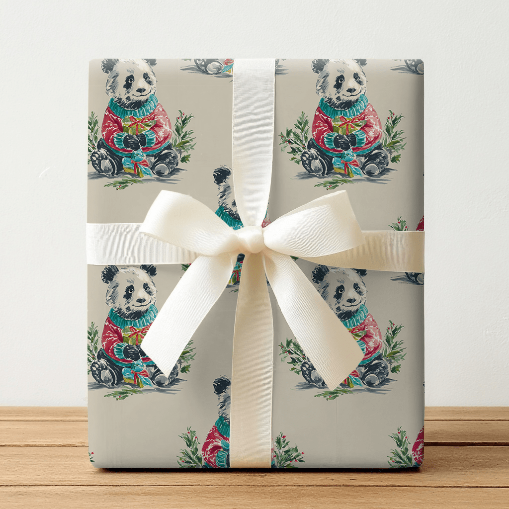 Panda Joy - Wrapping Paper - Lemon Park