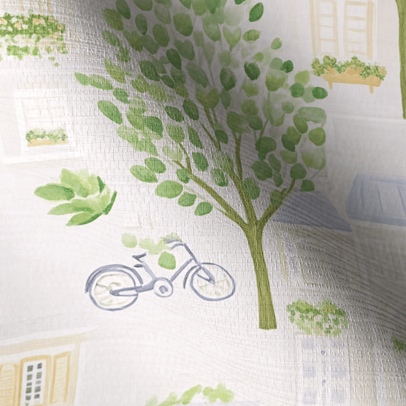 Park Ave Faux Grasscloth Wallpaper - Lemon Park