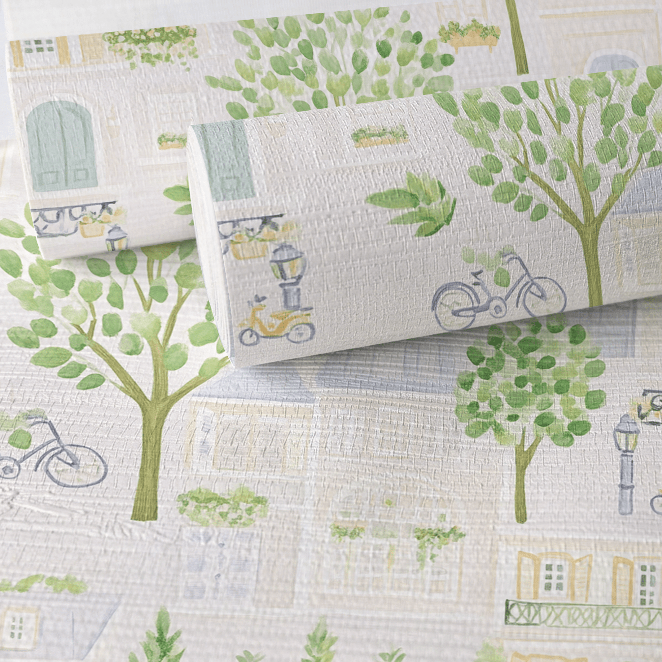 Park Ave Faux Grasscloth Wallpaper - Lemon Park