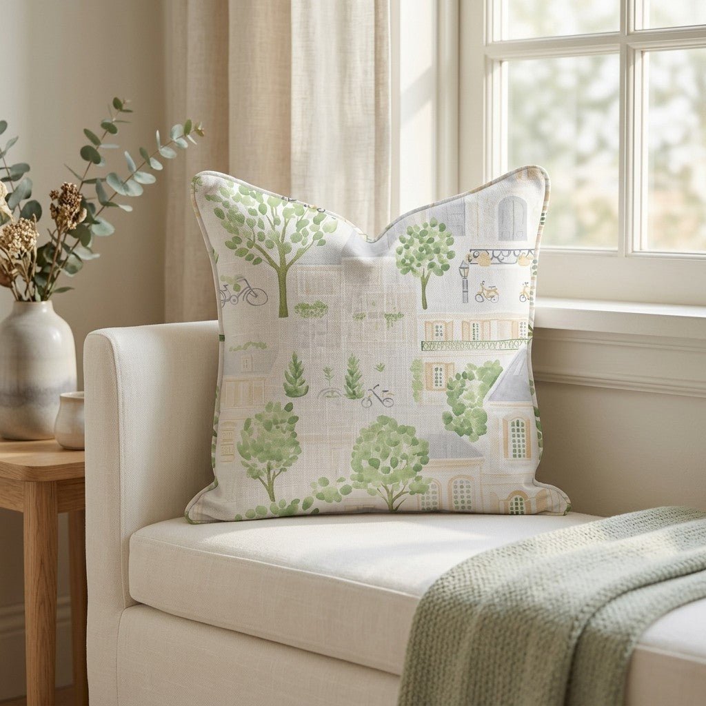Park Ave Throw Pillow - Lemon Park