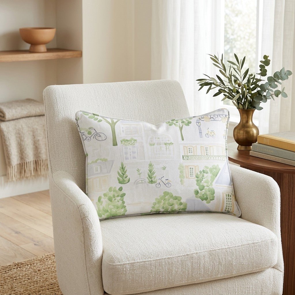 Park Ave Throw Pillow - Lemon Park