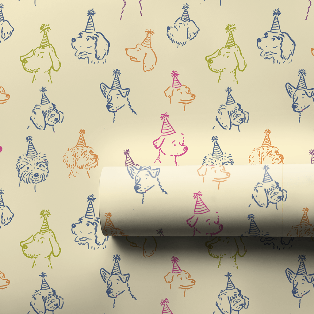 Party Dogs - Wrapping Paper - Lemon Park