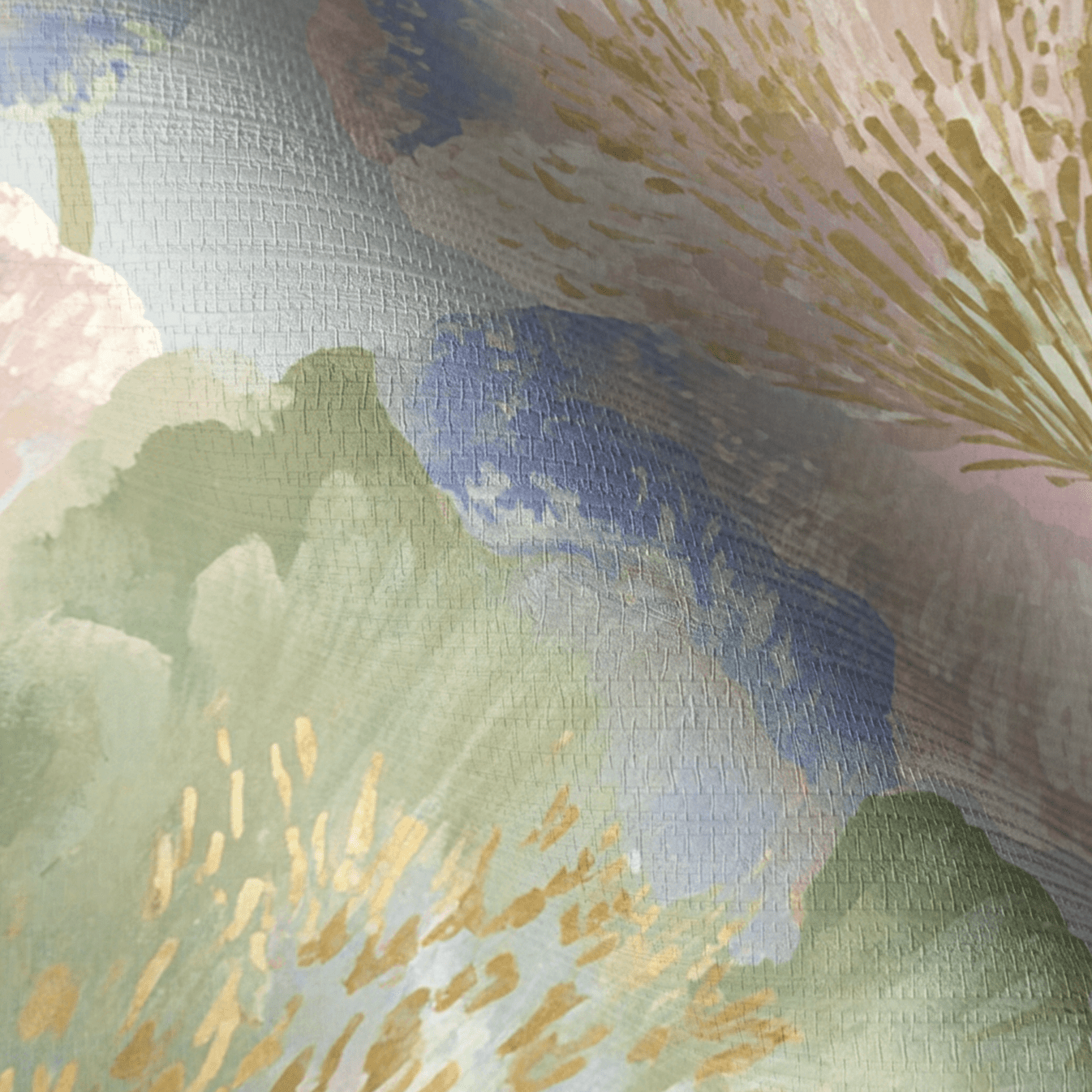 Pastel Current Faux Grasscloth Wallpaper - Lemon Park