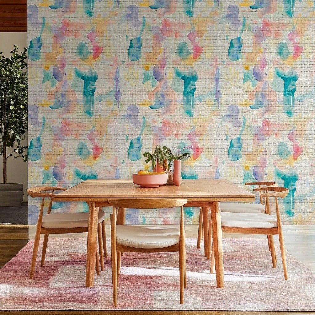 Pastel Dreams Faux Grasscloth Wallpaper - Lemon Park