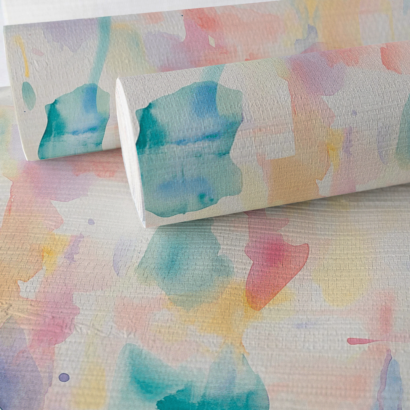 Pastel Dreams Faux Grasscloth Wallpaper