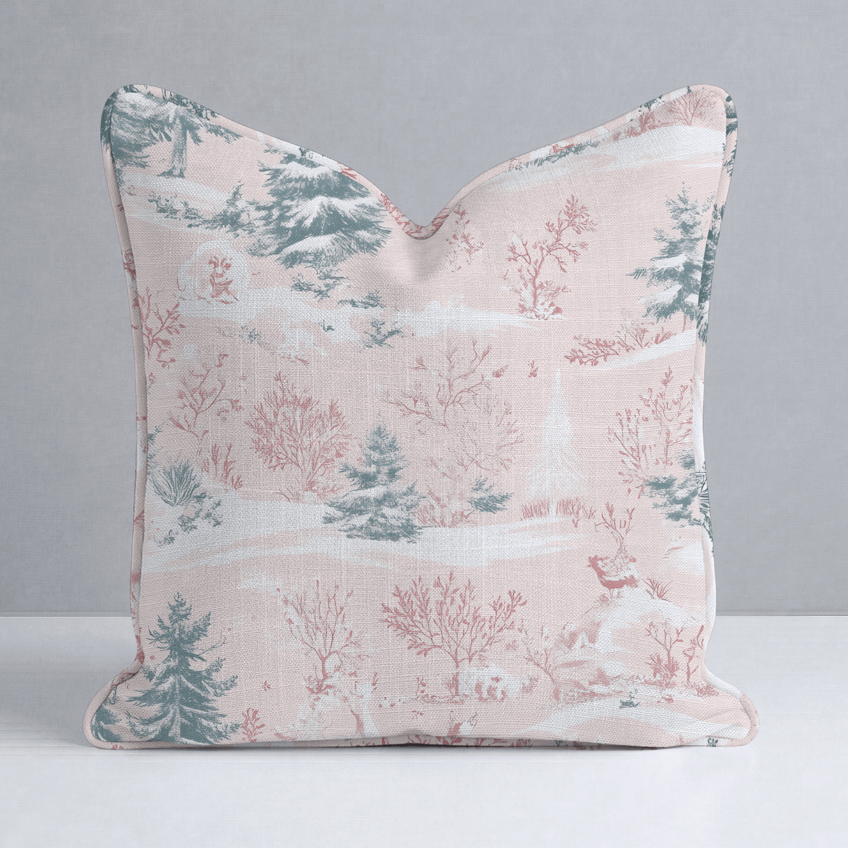 Pastel Frost Toile Throw Pillow - Lemon Park