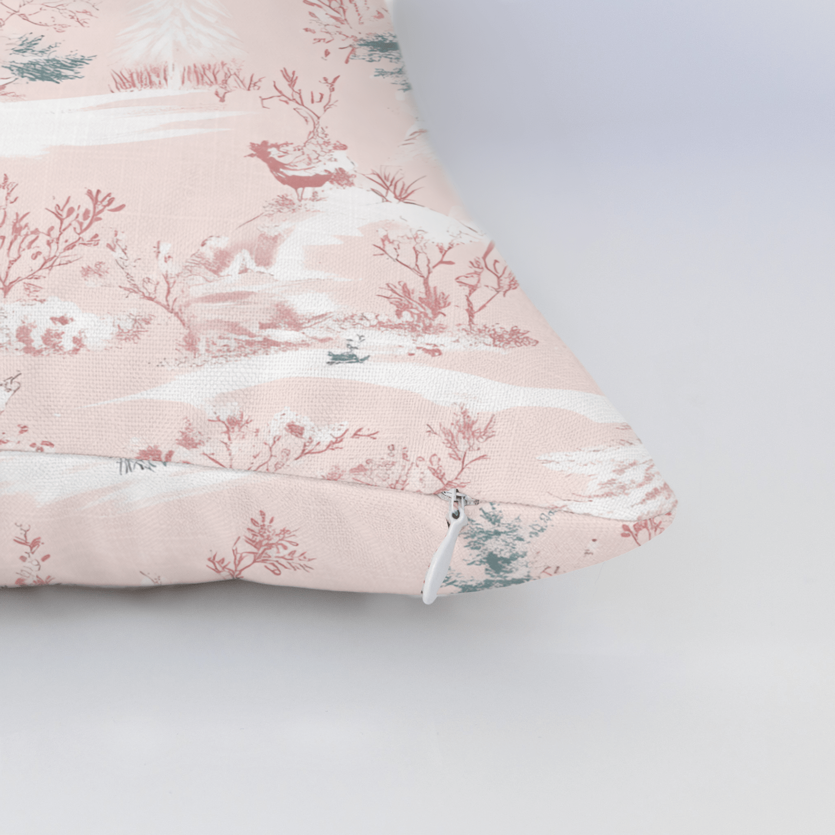 Pastel Frost Toile Throw Pillow - Lemon Park