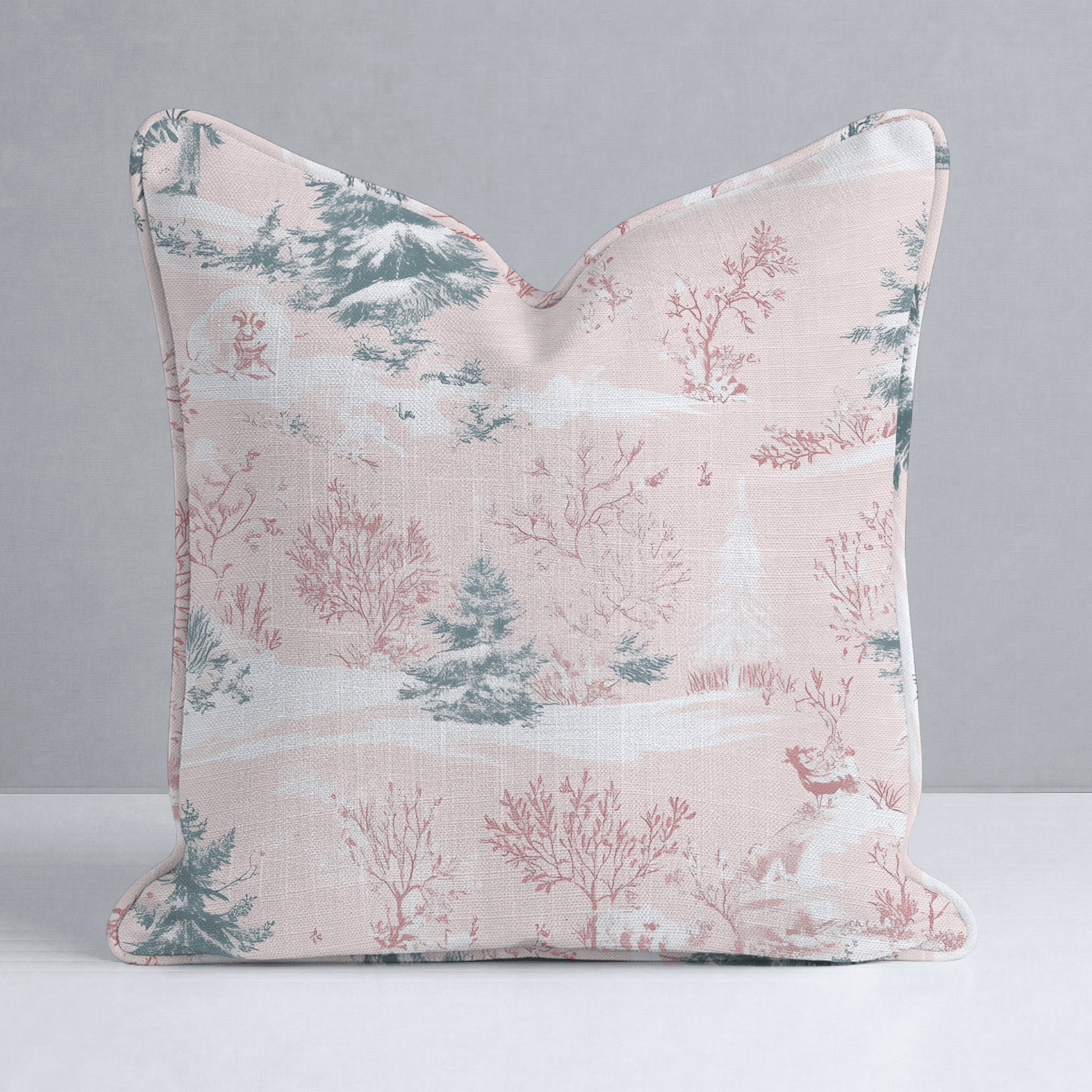 Pastel Frost Toile Throw Pillow - Lemon Park