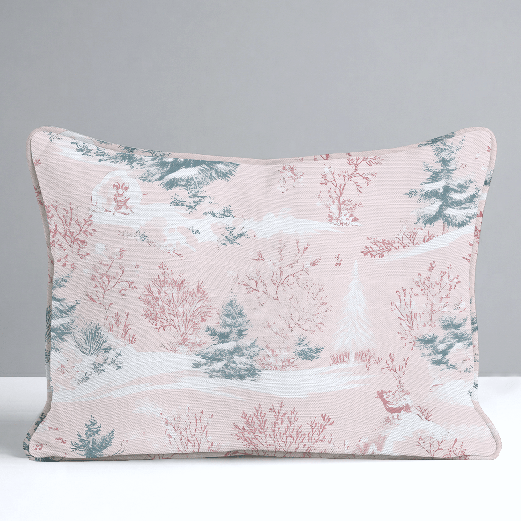 Pastel Frost Toile Throw Pillow - Lemon Park