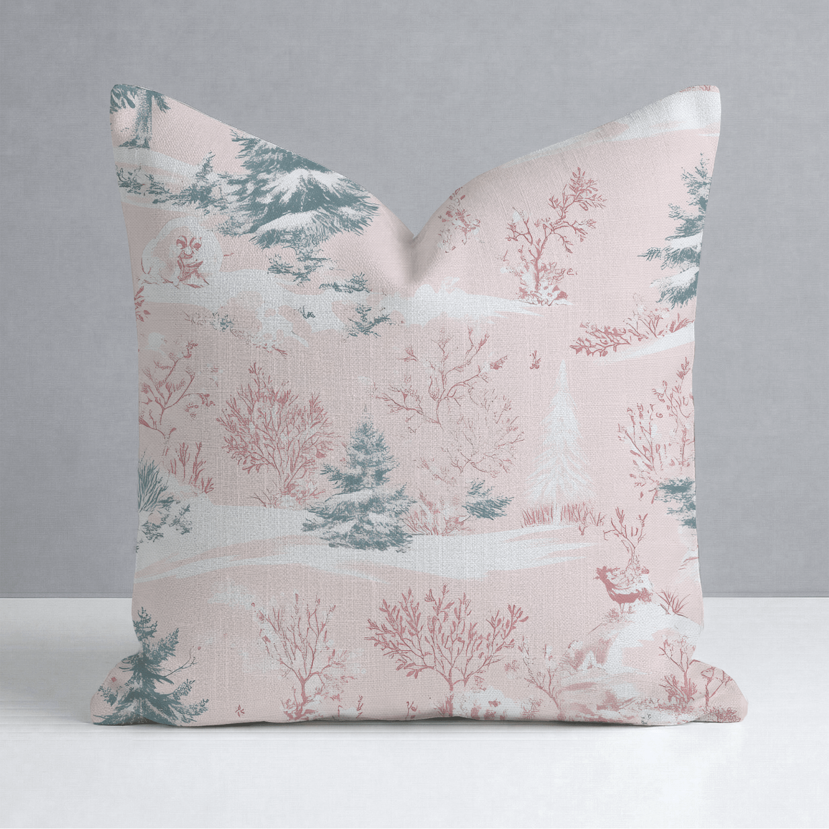 Pastel Frost Toile Throw Pillow - Lemon Park