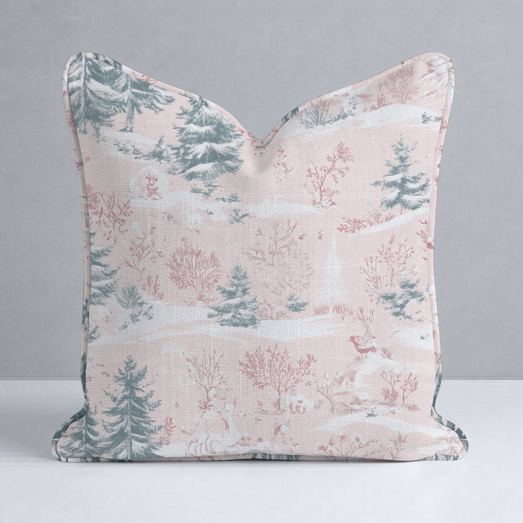 Pastel Frost Toile Throw Pillow - Lemon Park