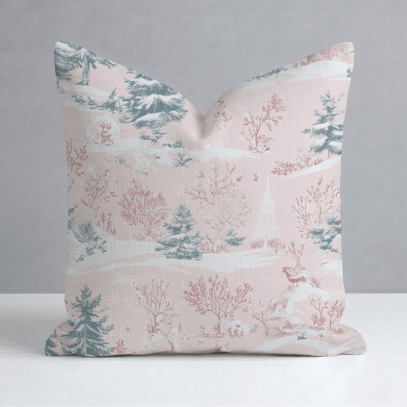 Pastel Frost Toile Throw Pillow - Lemon Park