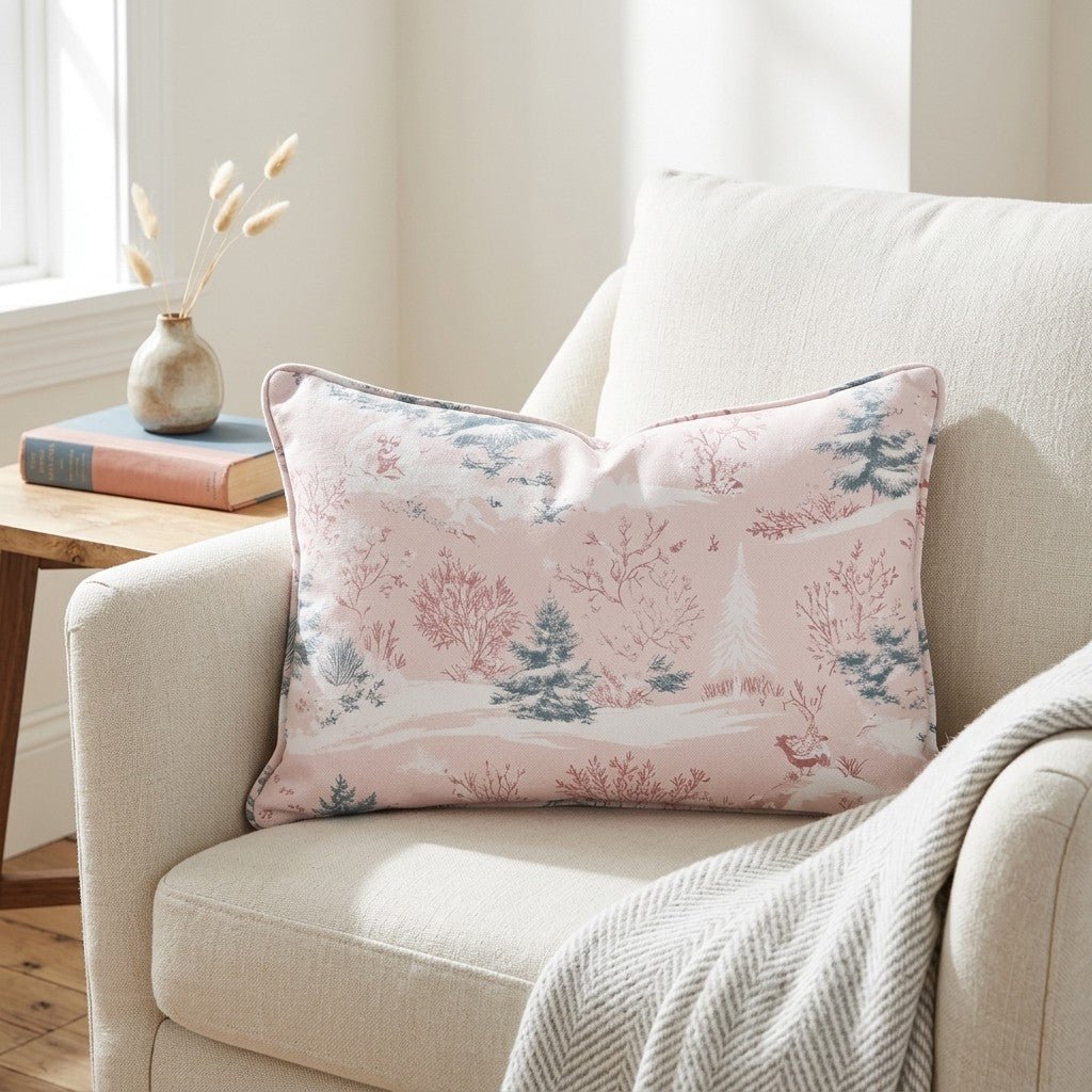 Pastel Frost Toile Throw Pillow - Lemon Park