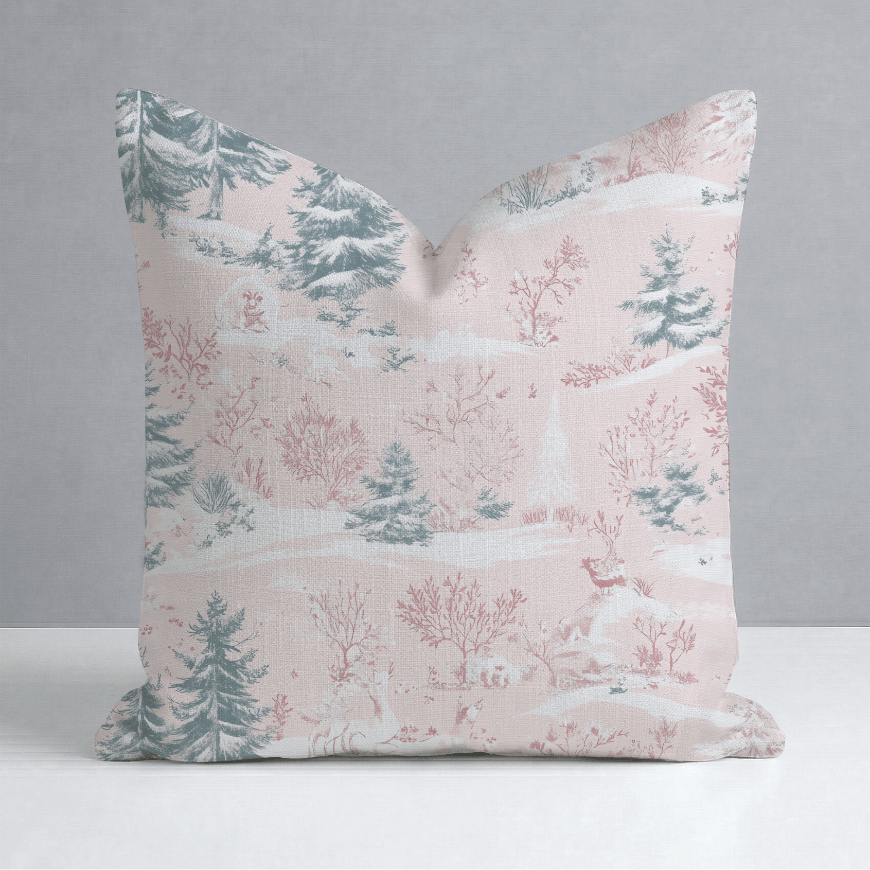 Pastel Frost Toile Throw Pillow - Lemon Park