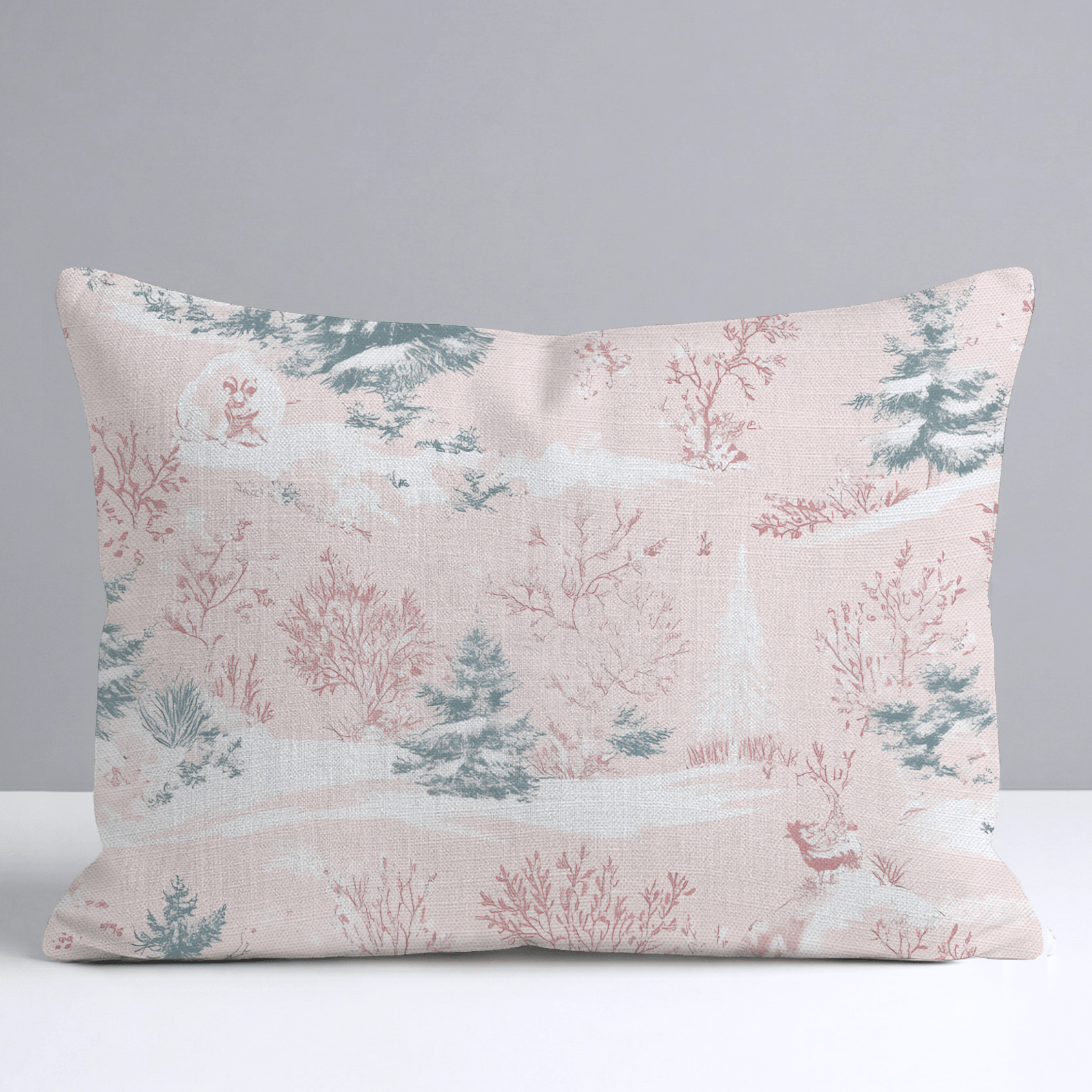 Pastel Frost Toile Throw Pillow - Lemon Park