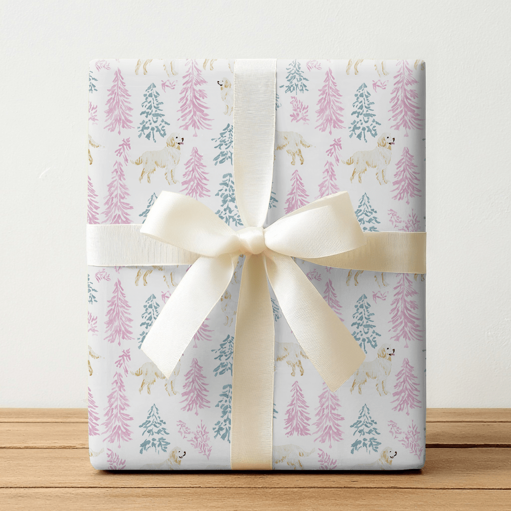 Pastel Golden Holiday - Wrapping Paper - Lemon Park