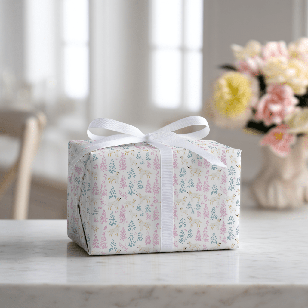 Pastel Golden Holiday - Wrapping Paper - Lemon Park