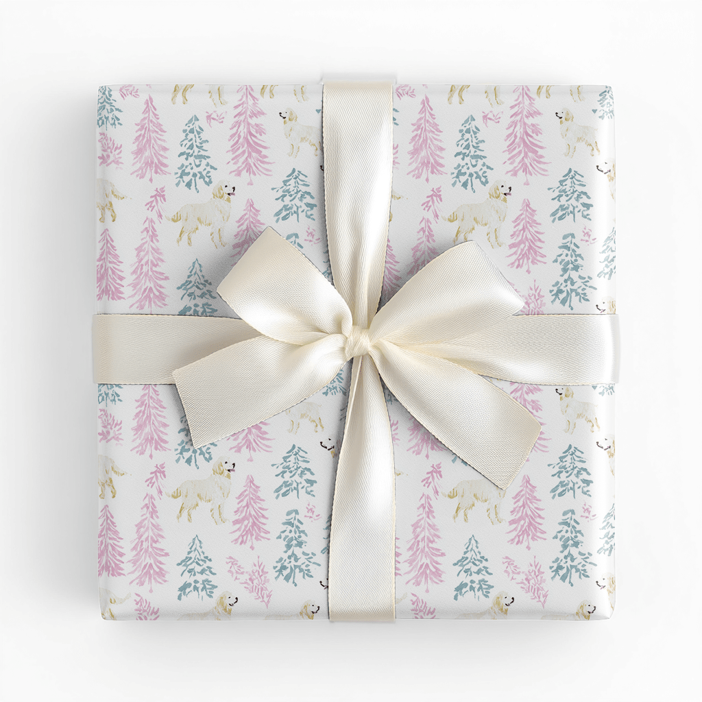 Pastel Golden Holiday - Wrapping Paper - Lemon Park