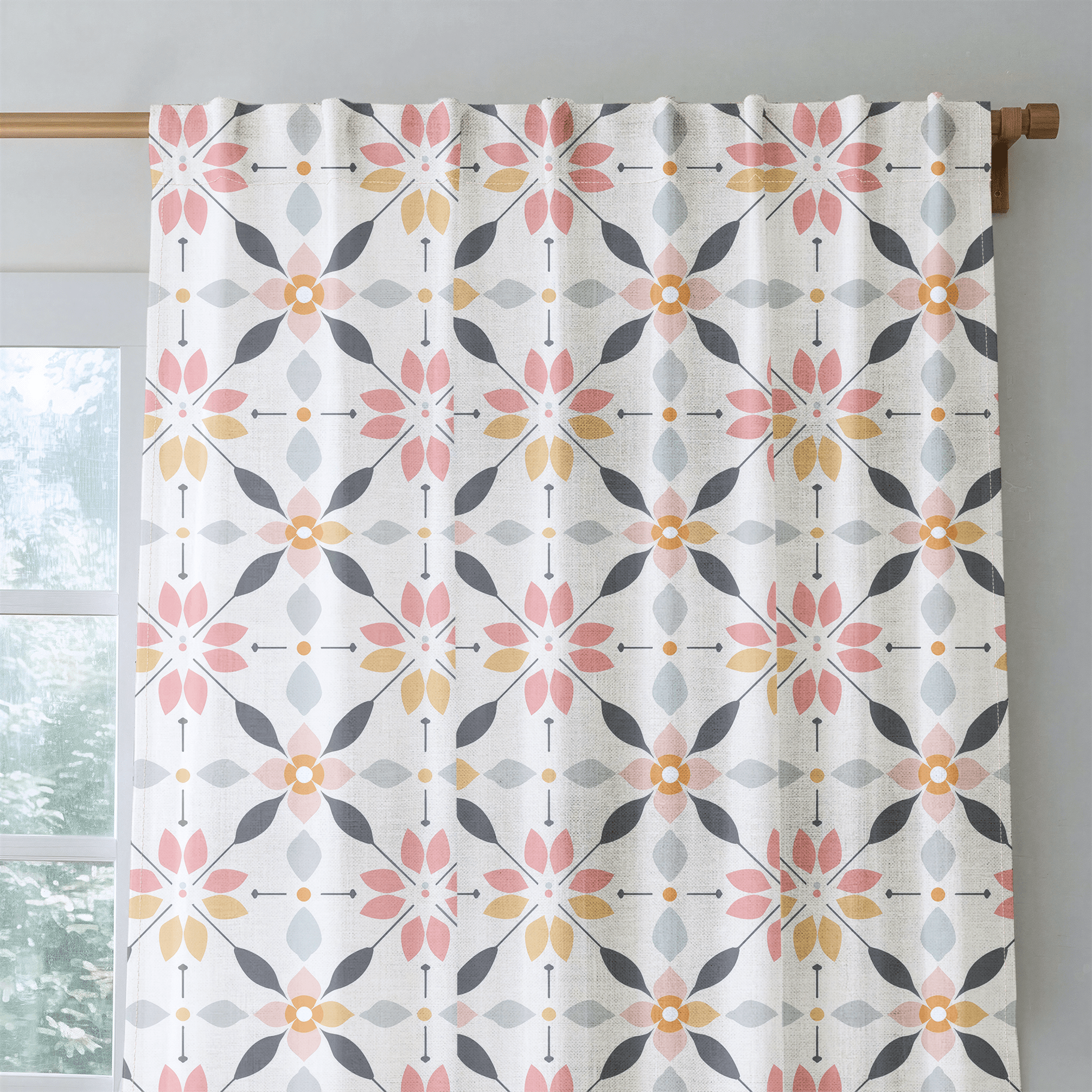Pastel Lattice - Drapery - Lemon Park