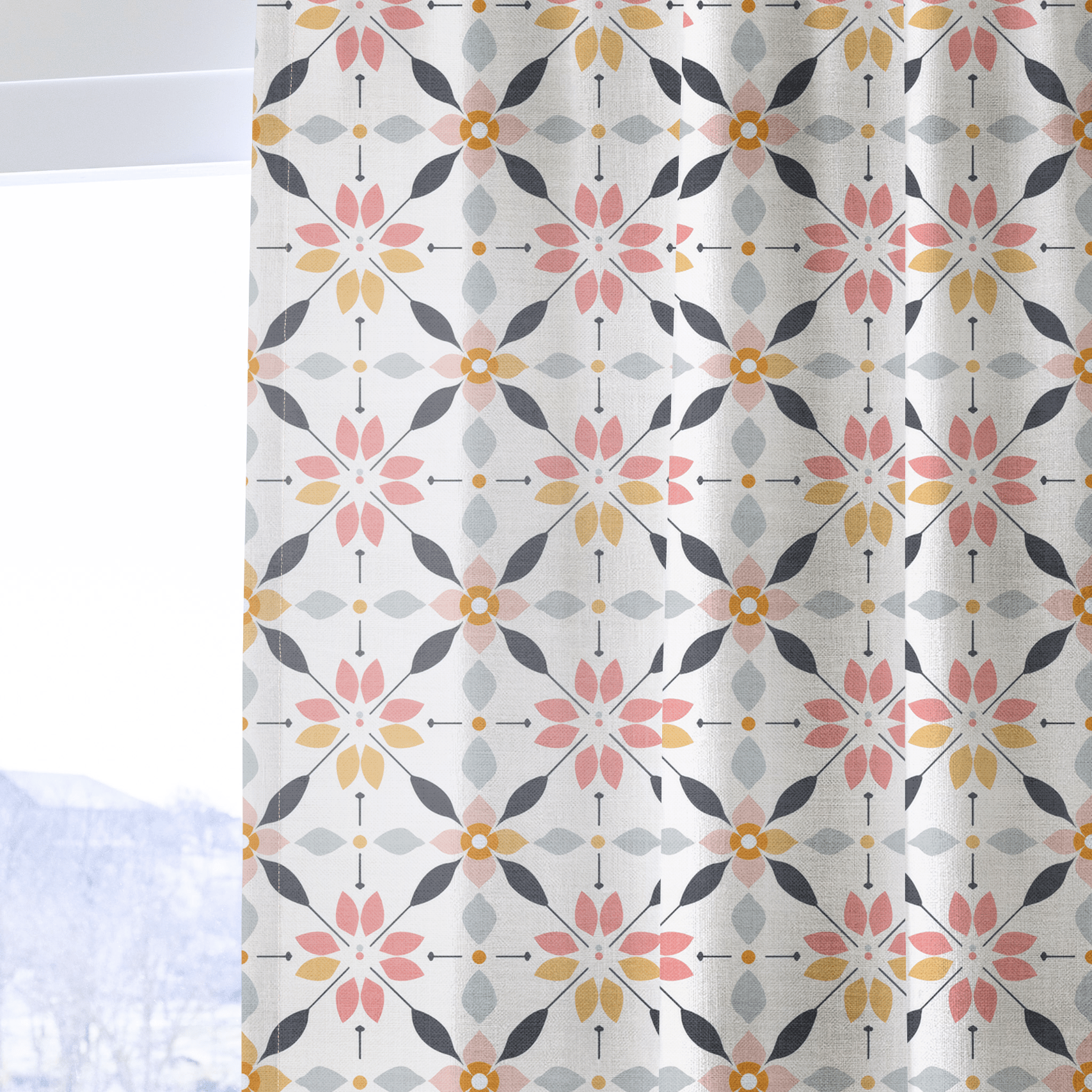 Pastel Lattice - Drapery - Lemon Park