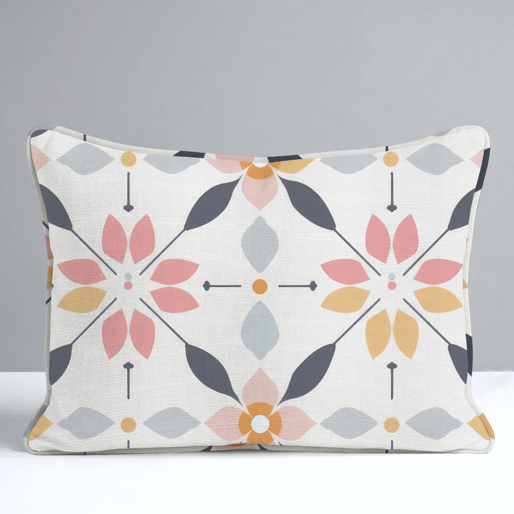 Pastel Lattice Throw Pillow - Lemon Park