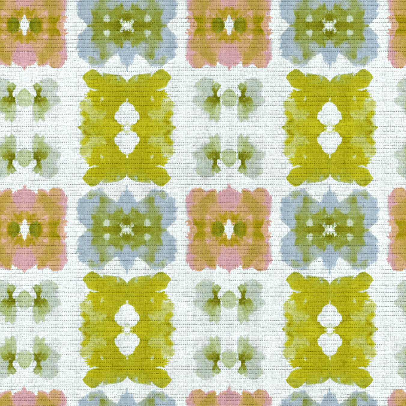 Pastel Loom Faux Grasscloth Wallpaper - Lemon Park