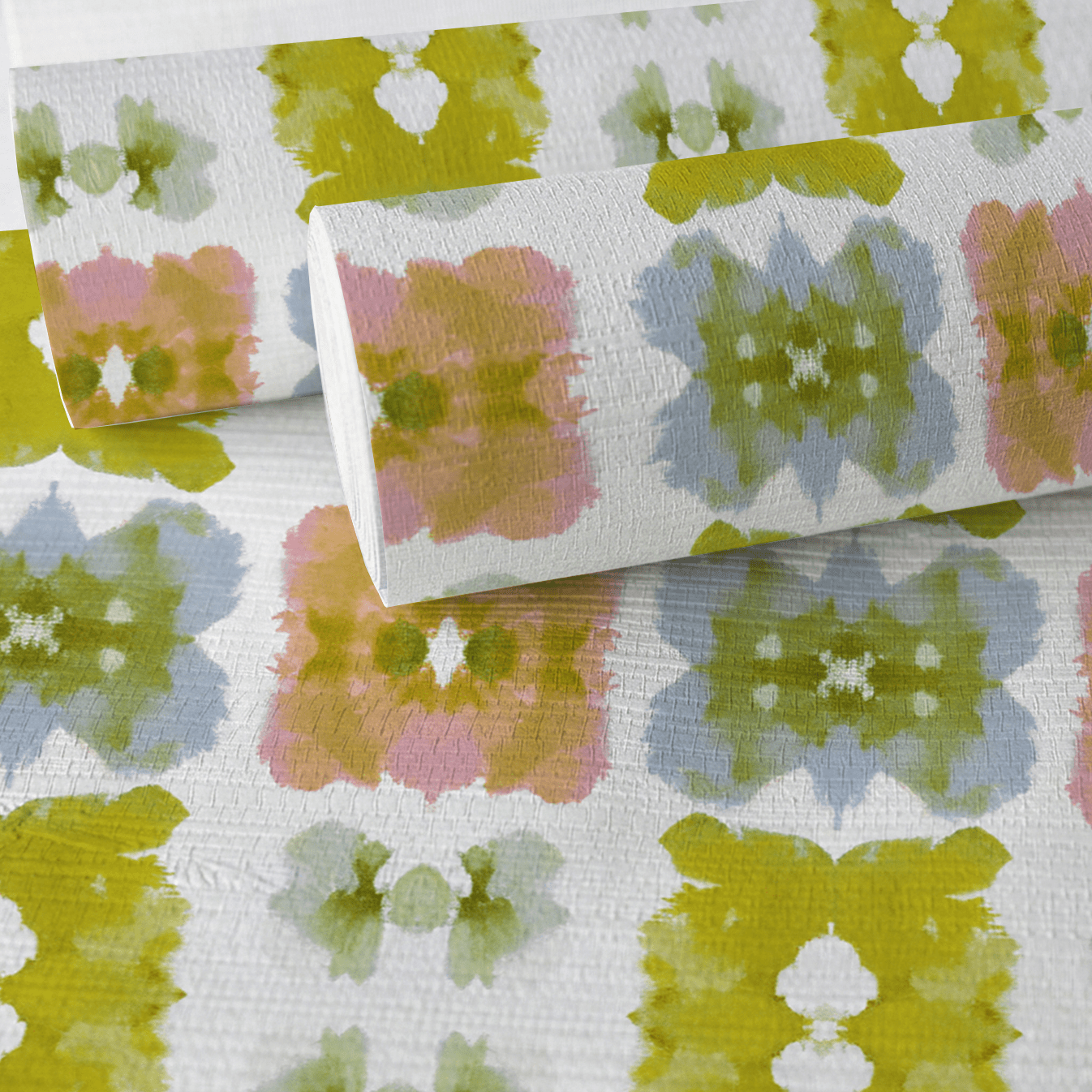 Pastel Loom Faux Grasscloth Wallpaper - Lemon Park