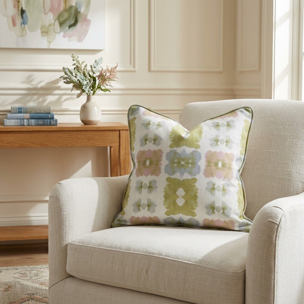 Pastel Loom Throw Pillow - Lemon Park