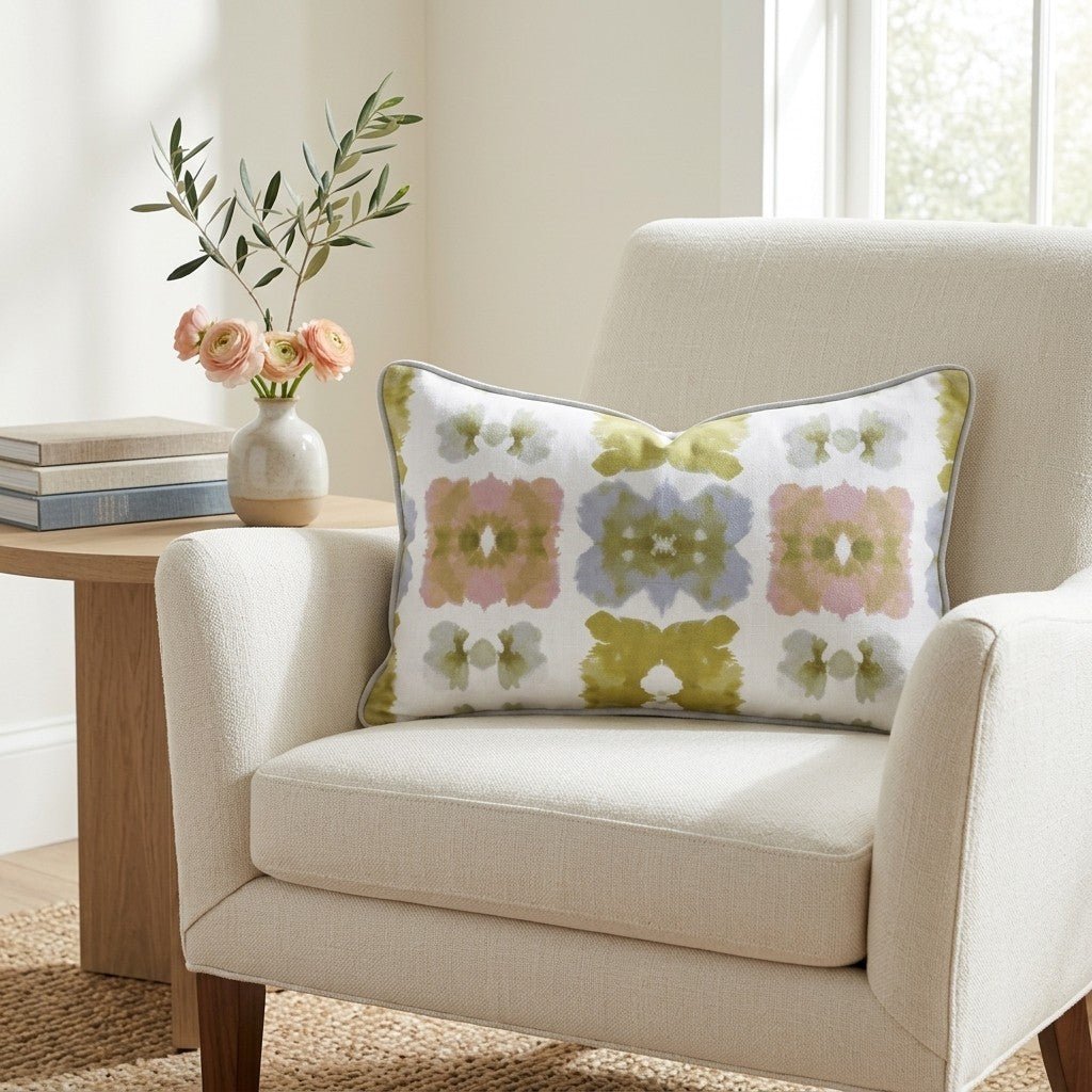 Pastel Loom Throw Pillow - Lemon Park