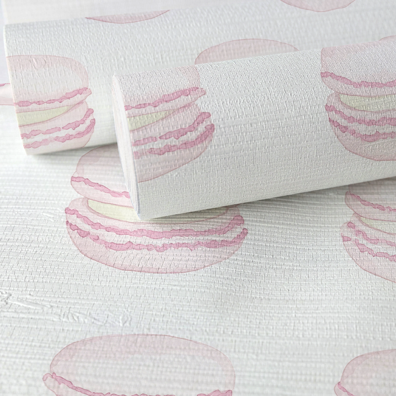 Pastel Paris Faux Grasscloth Wallpaper
