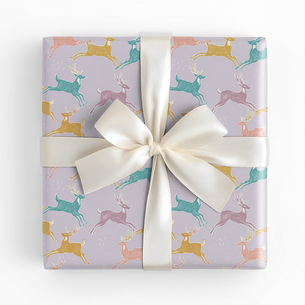 Pastel Prancers - Wrapping Paper - Lemon Park