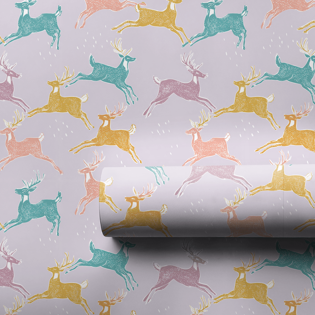 Pastel Prancers - Wrapping Paper - Lemon Park