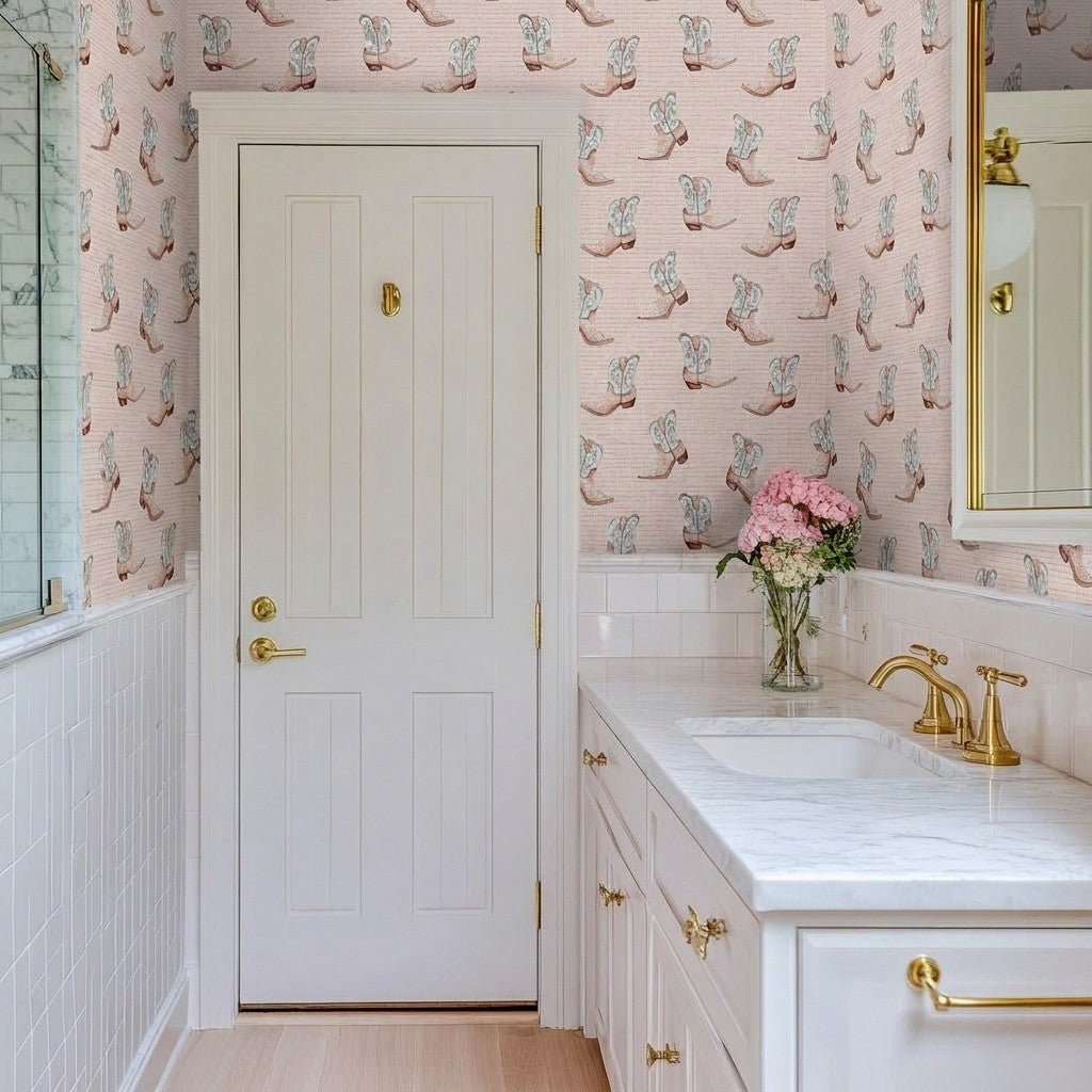 Pastel Rodeo Faux Grasscloth Wallpaper - Lemon Park