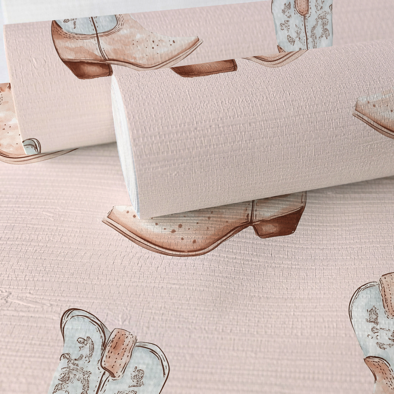 Pastel Rodeo Faux Grasscloth Wallpaper