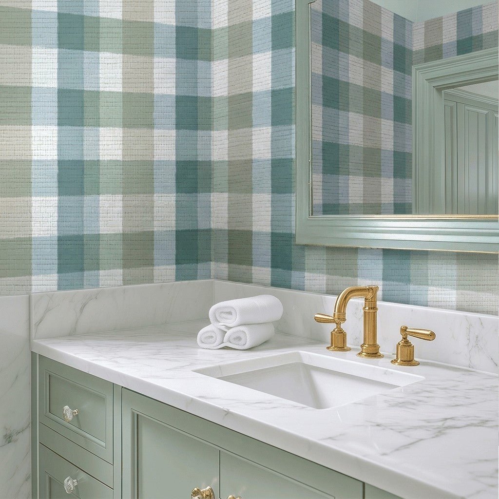 Pasture Picnic Faux Grasscloth Wallpaper - Lemon Park